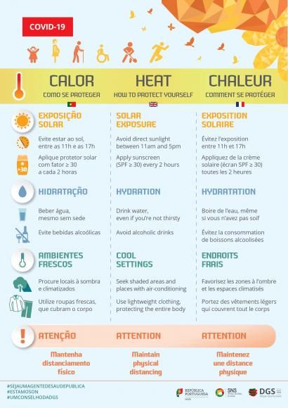 Recomenda&ccedil;&otilde;es da DGS | Temperaturas elevadas