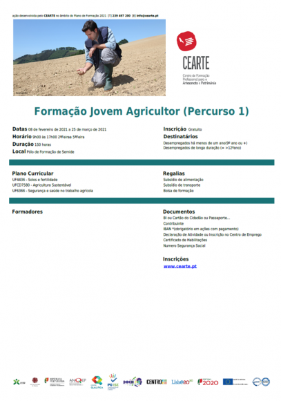 CEARTE | A&ccedil;&otilde;es de Forma&ccedil;&atilde;o Jovem Agricultor