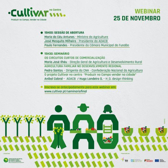 WEBINAR | Produzir no Campo, Vender na Cidade &ndash; pojeto liderado por ADACB | Dia 25/11