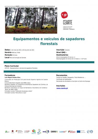 CEARTE | Curso equipamentos e ve&iacute;culos de sapadores florestais (50h)