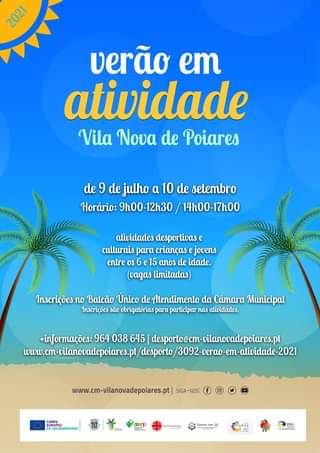 Ver&atilde;o em atividade 2021 | De 09/07 a 10/09