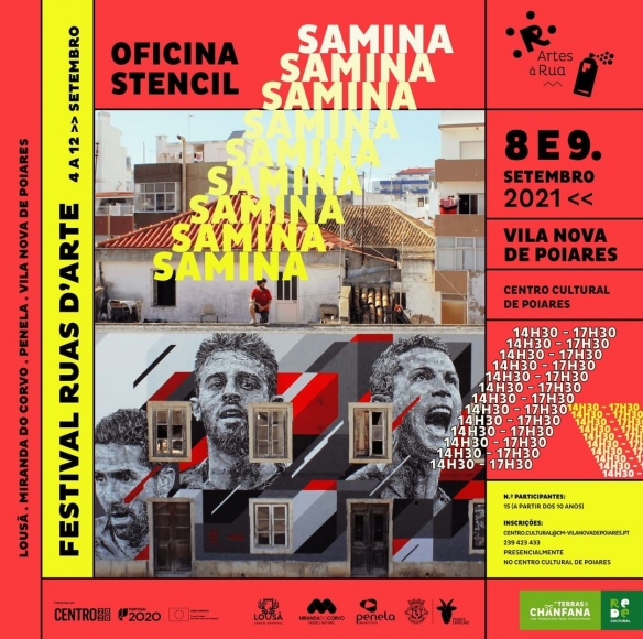 Oficina Stencil SAMINA | 8 e 9 de setembro no Centro Cultura de Poiares