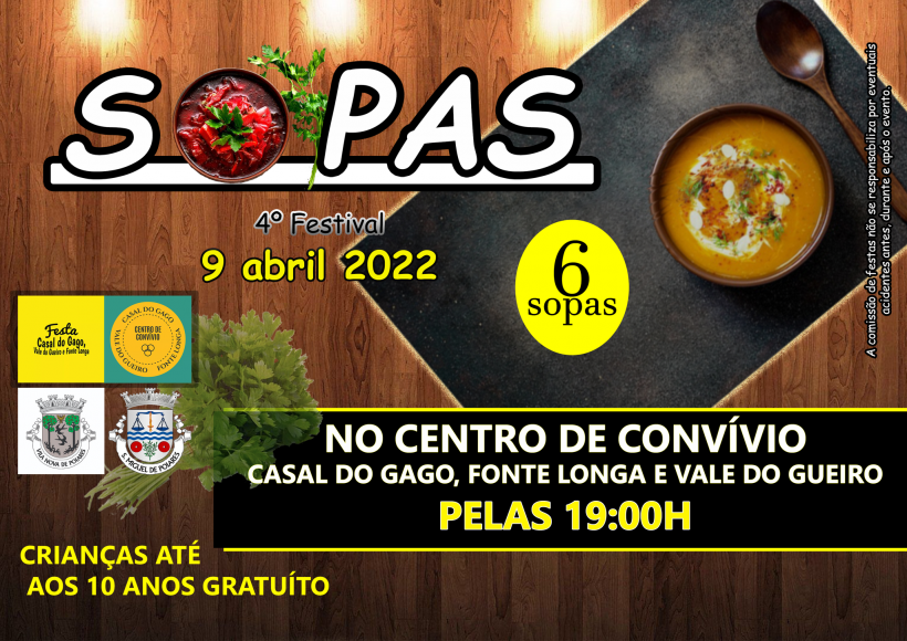 CC Vale do Gueiro, Casal do Gago e Fonte Longa | 4.º Festival da Sopa