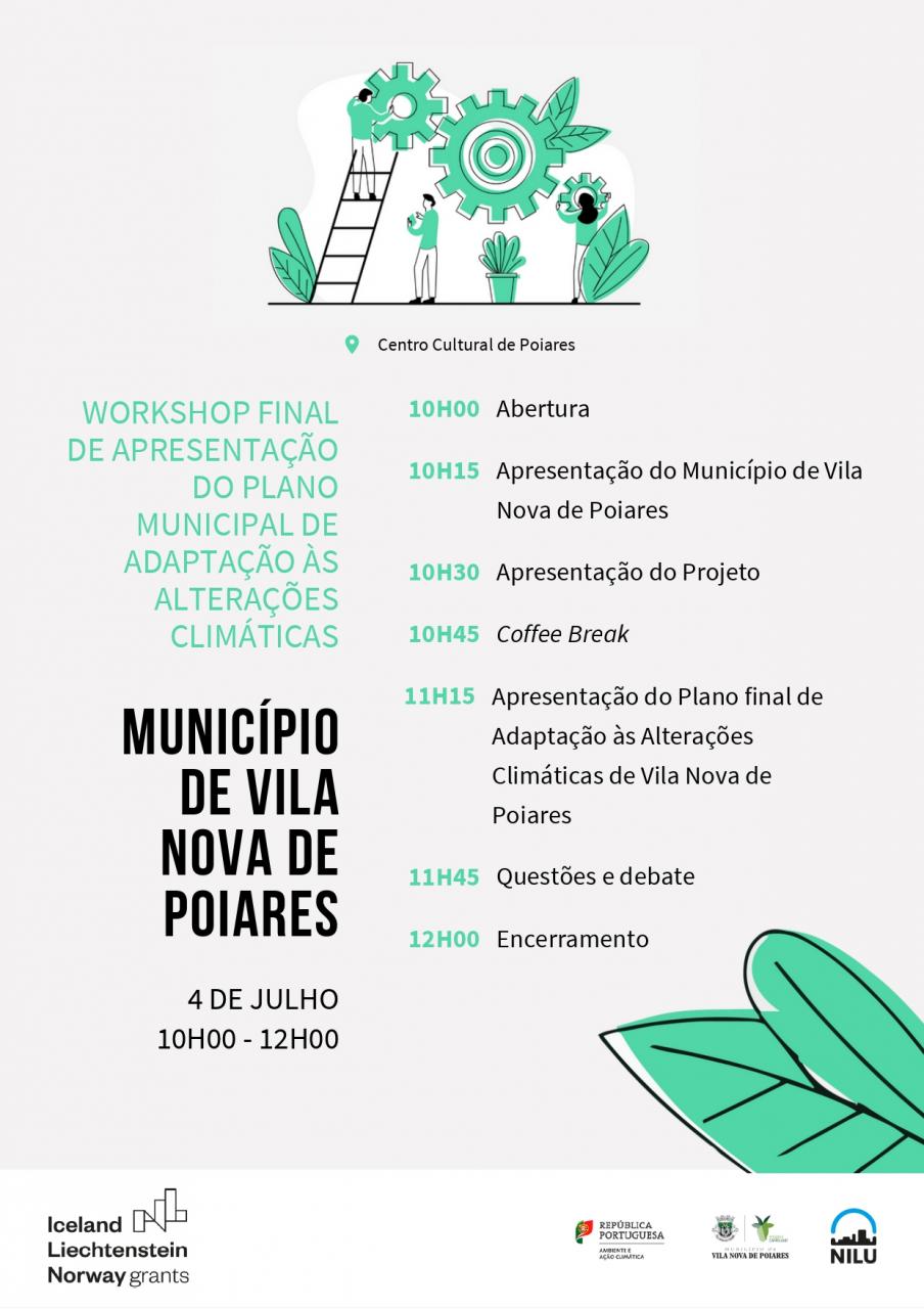 Workshop final  de apresentação do plano municipal de adaptação às alterações climáticas