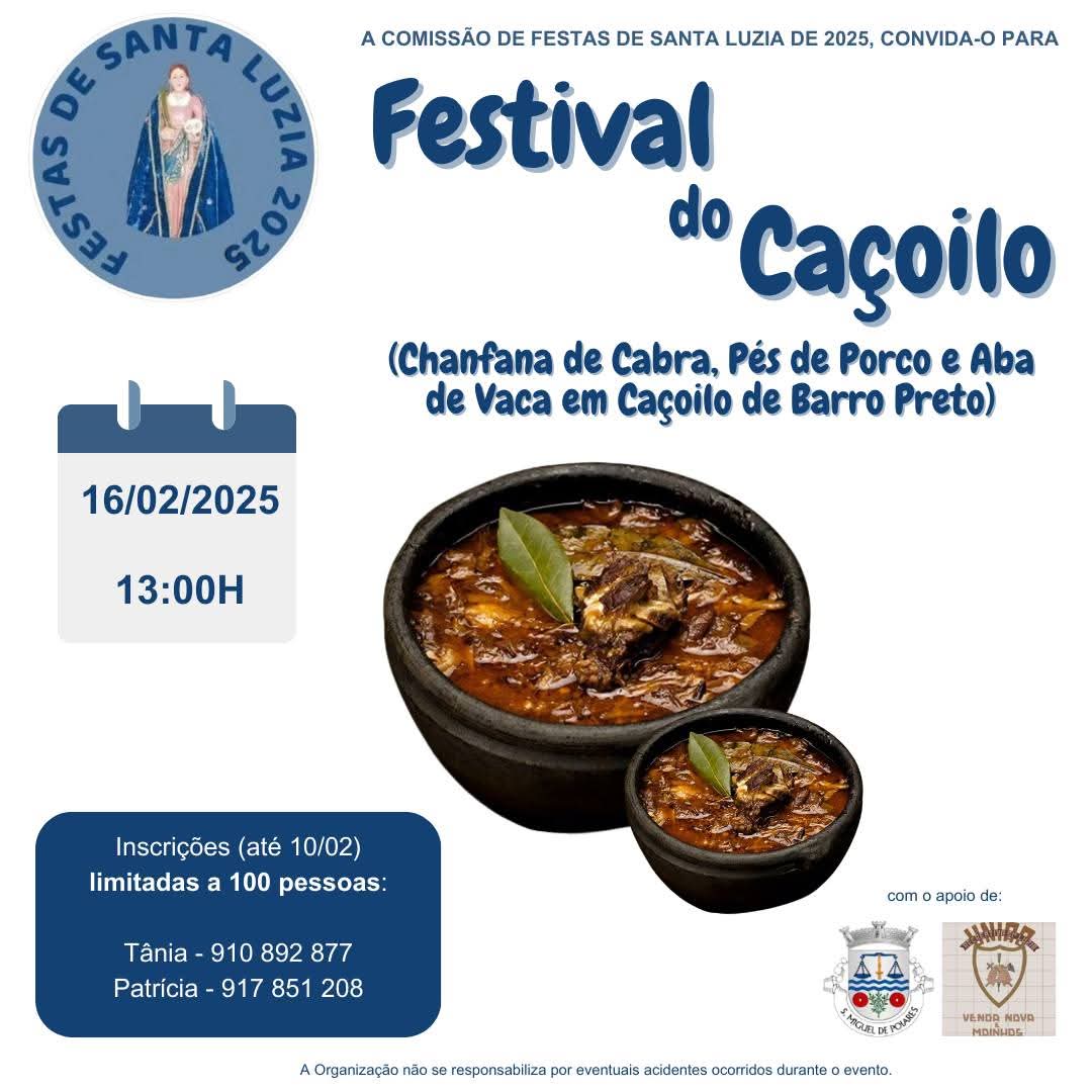 Festival do Caçoilo - Comissão de festas de Santa Luzia 2025