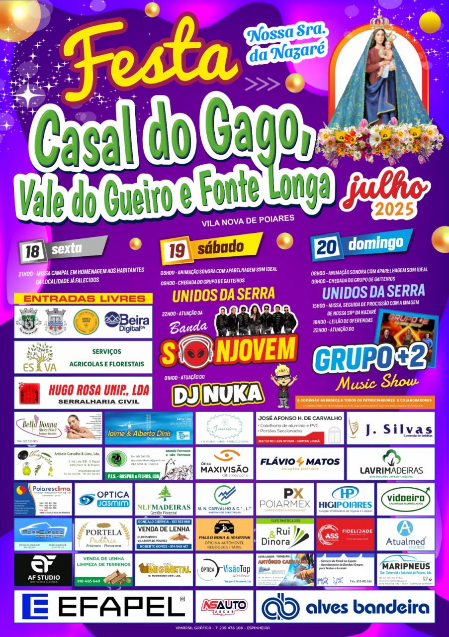 Festa Casal do Gago, Vale do Gueiro e Fonte Longa