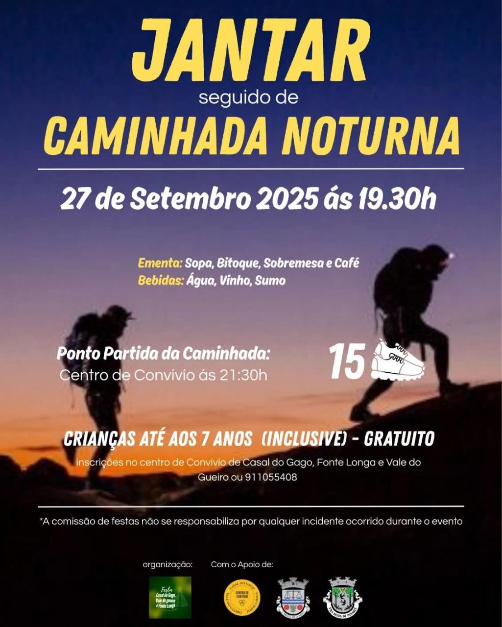 Jantar seguido de Caminhada Noturna - CFCGFLVG