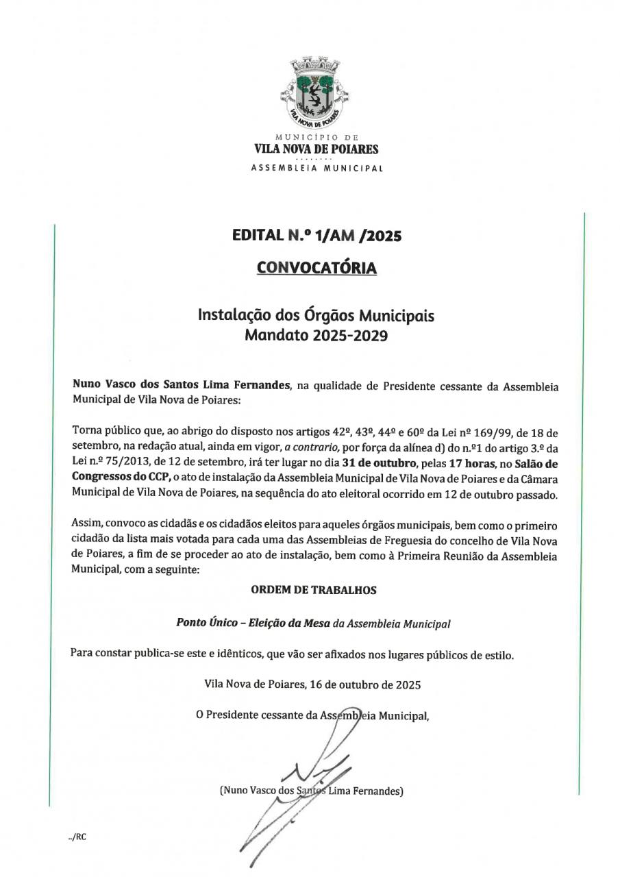 Ato de Instalação dos Órgãos Municipais Ato de Instalação dos Órgãos Municipais