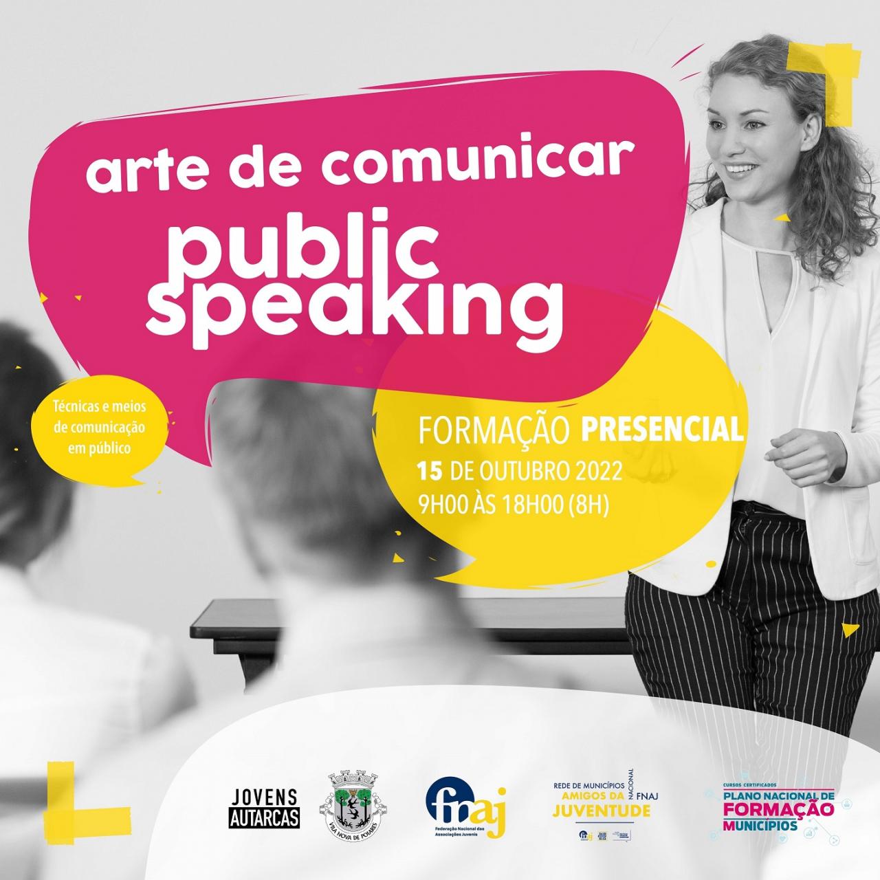 Formação "Arte de Comunicar | Public Speaking" - Inscrições obrigatórias
